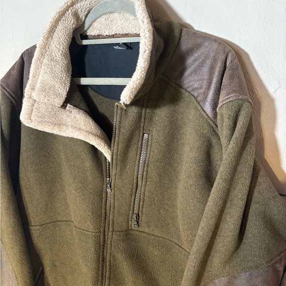 Kuhl Aspenwurxs Olive Fleece Sherpa Full Zip Jacket Mens Size L - Picture 9 of 10